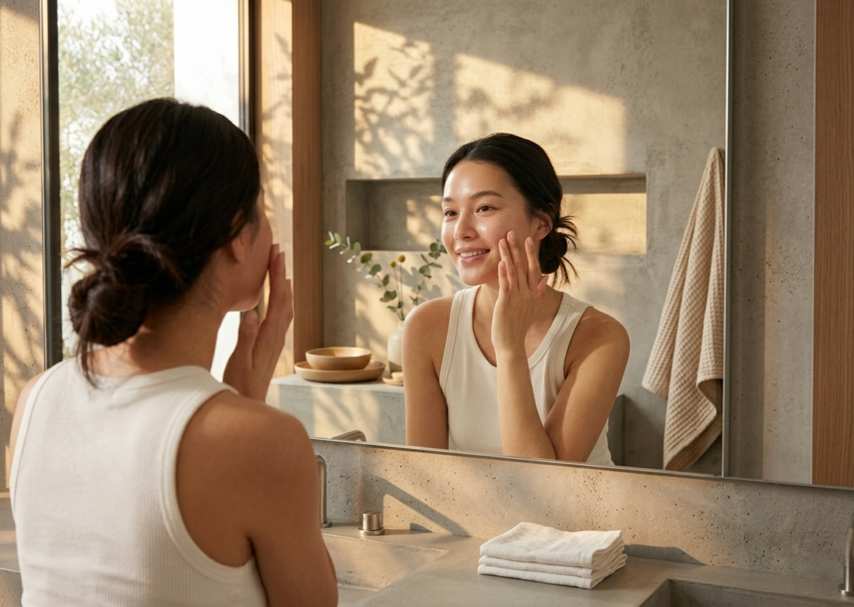 Niacinamide and Vitamin C serums side by side - safe to use together for brightening and hyperpigmentation