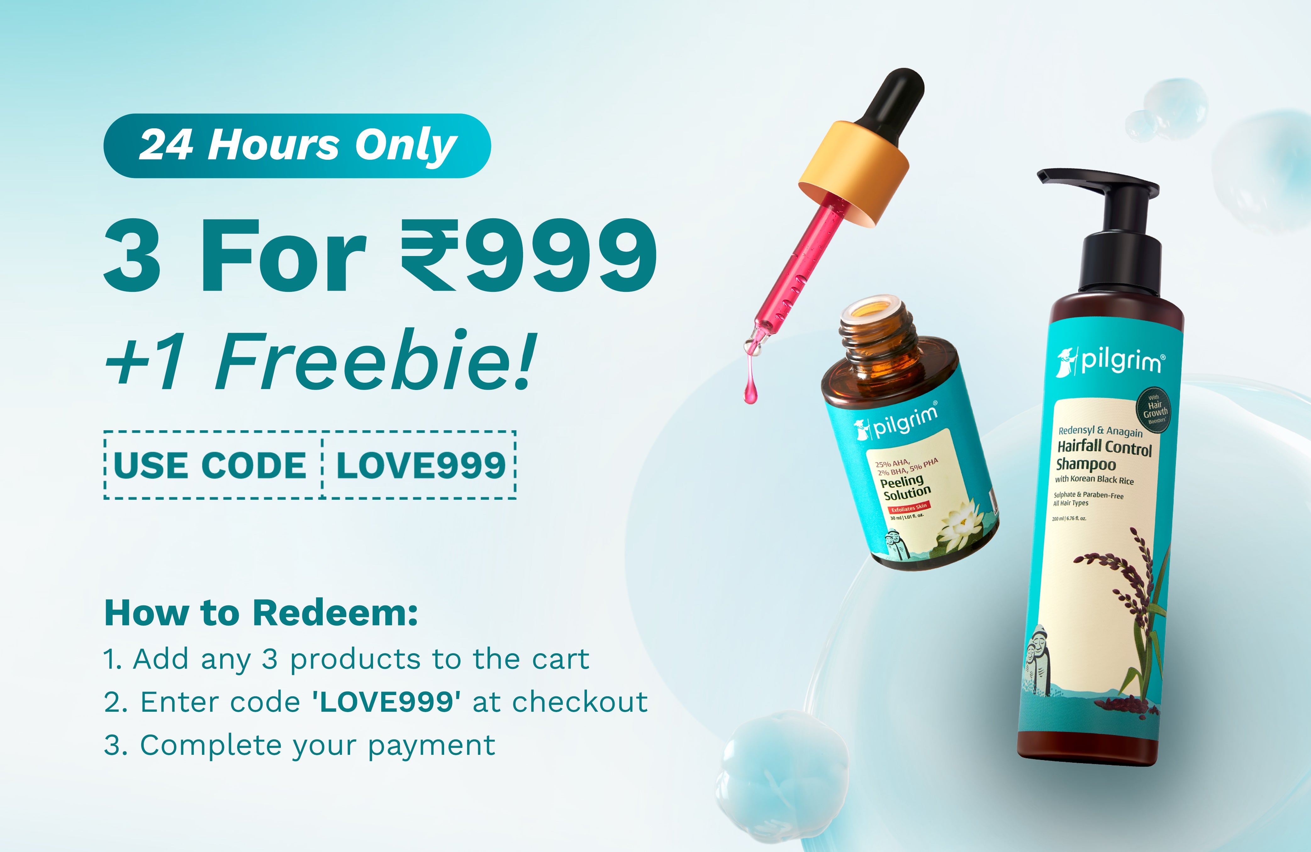 Buy 3 @ 999 + Freebie JUN25