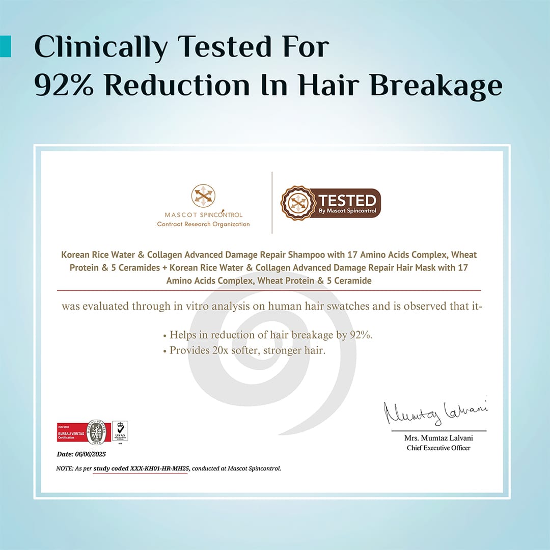 Korean Rice Water & Collagen Advanced Damage Repair Shampoo - 400ml