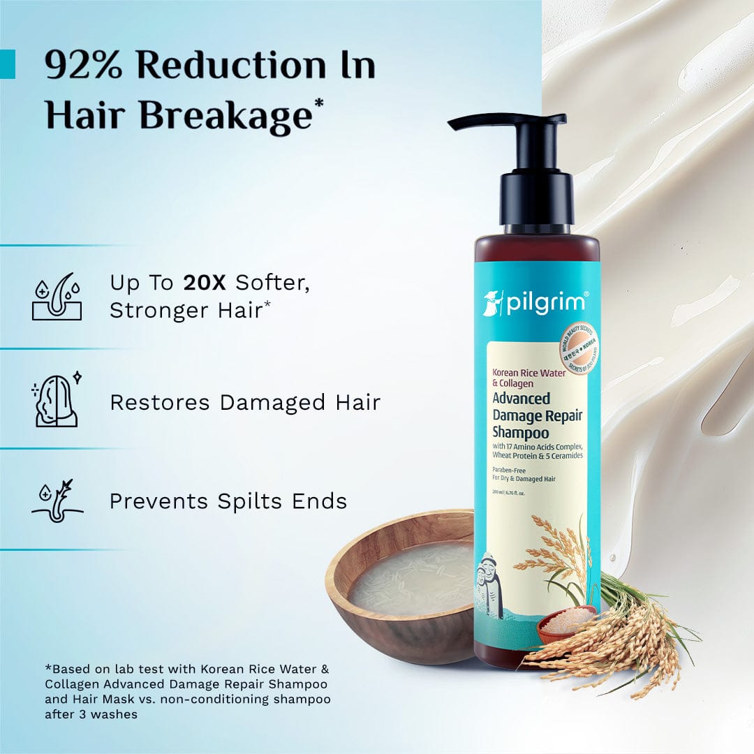 Korean Rice Water & Collagen Advanced Damage Repair Shampoo & Conditioner Combo
