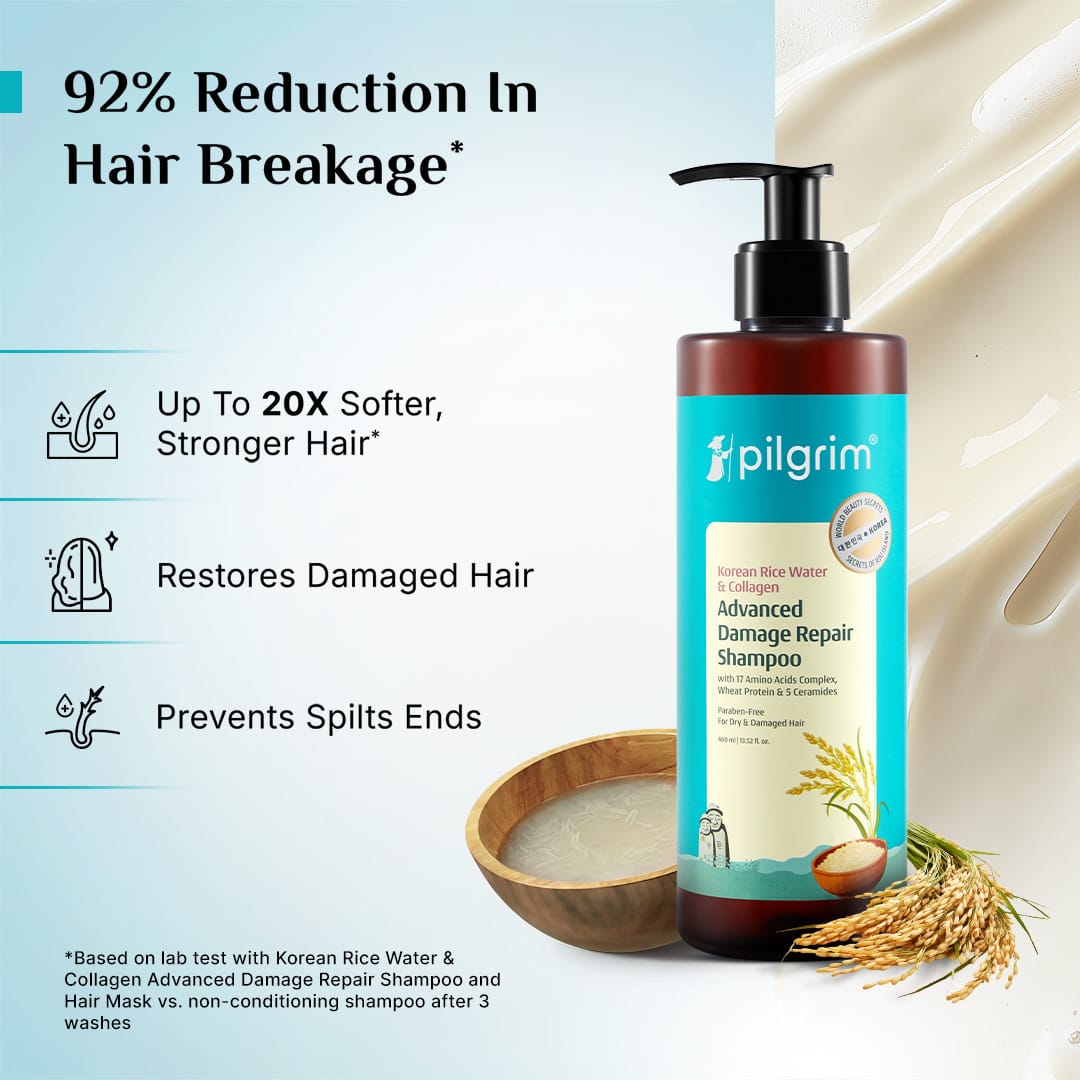 Korean Rice Water & Collagen Advanced Damage Repair Shampoo - 400ml