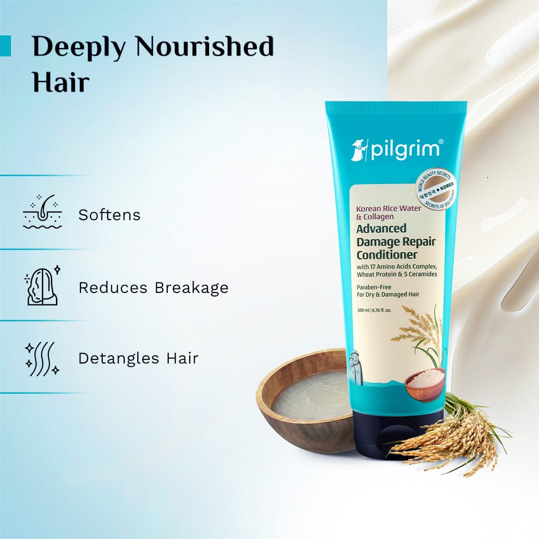 Korean Rice Water & Collagen Advanced Damage Repair Shampoo & Conditioner Combo