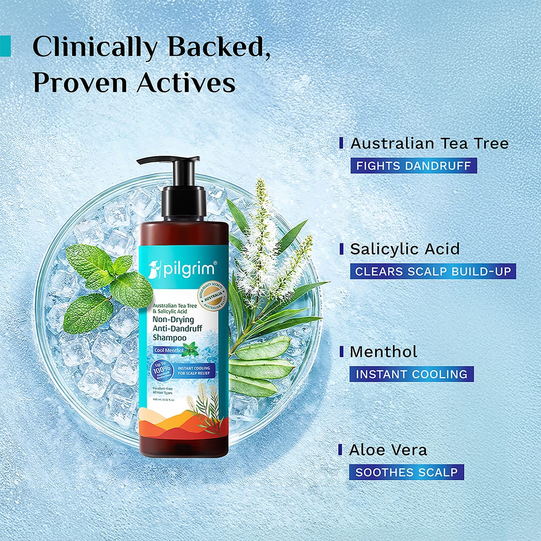 Australian Tea Tree Non-Drying Anti-Dandruff Shampoo Cool Menthol - 400ml