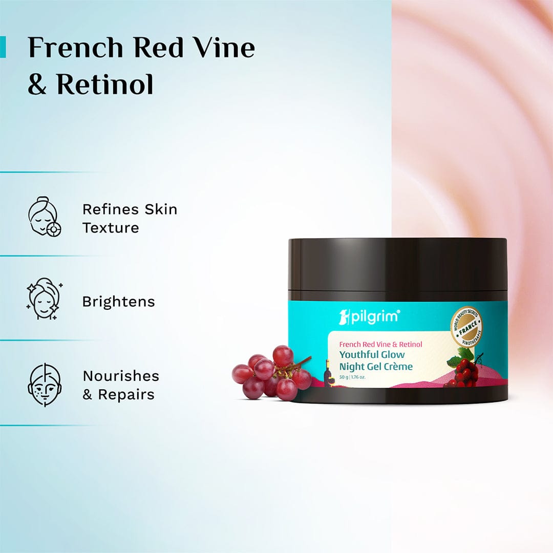 French Red Vine & Retinol Youthful Glow Night Gel Creme