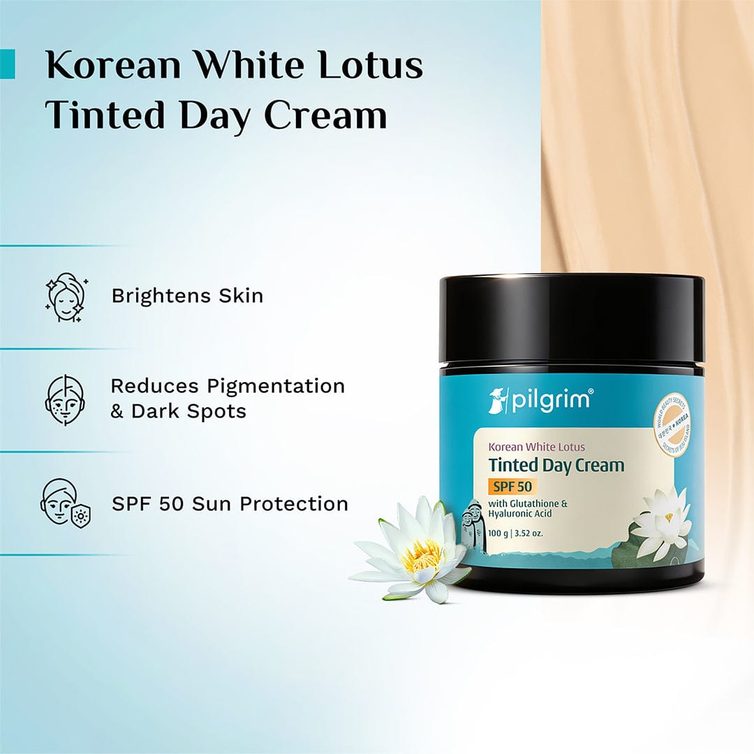 Korean White Lotus Tinted Day Cream SPF 50