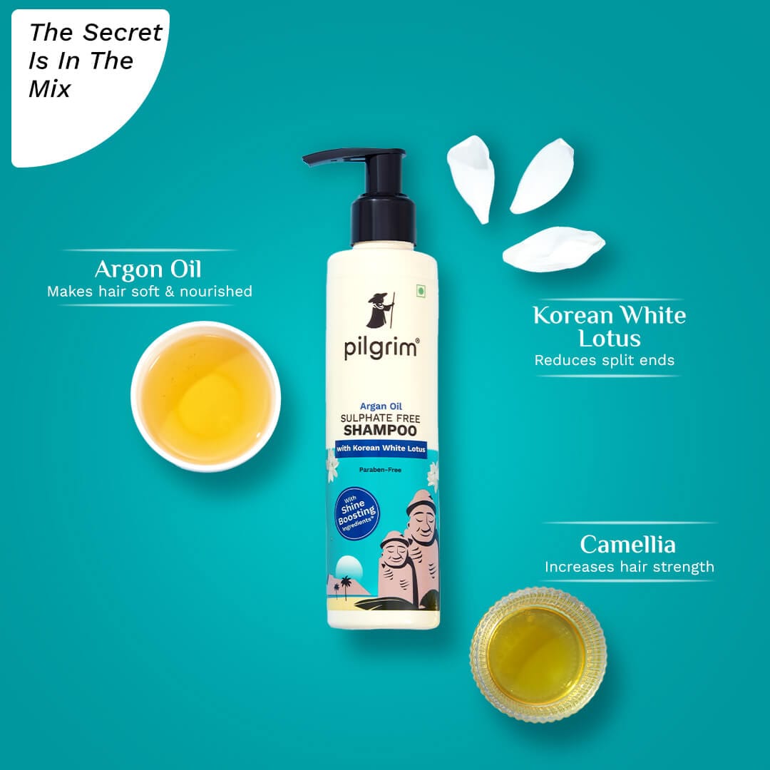 Sulphate Free Shampoo with Argan Oil, Camellia & White Lotus