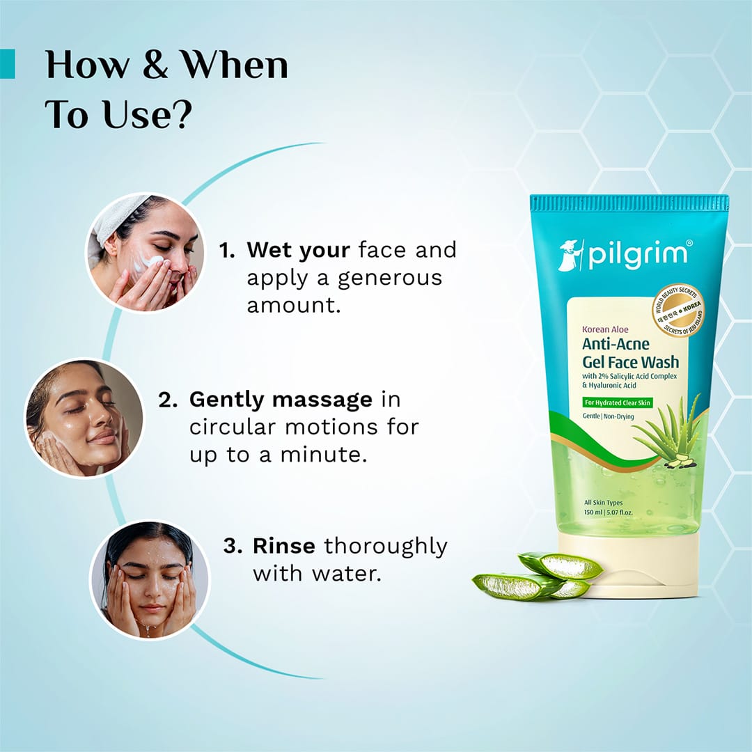 Korean Aloe Anti-Acne Gel Facewash
