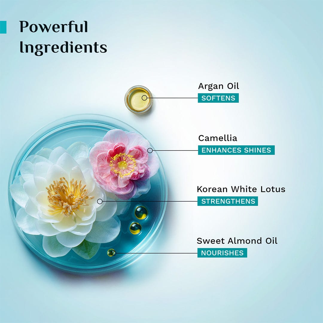 Argan Oil Sulphate Free Shampoo with Korean White Lotus, Camellia & Sweet Almond Oil