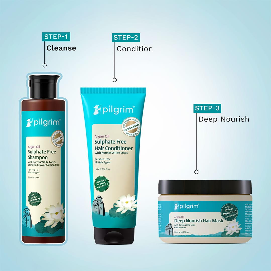 Argan Oil Sulphate Free Shampoo with Korean White Lotus, Camellia & Sweet Almond Oil