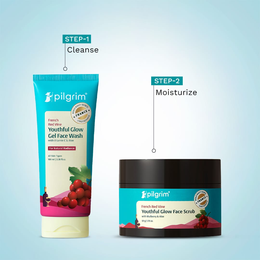 Red Vine Face Scrub + Face Wash Combo