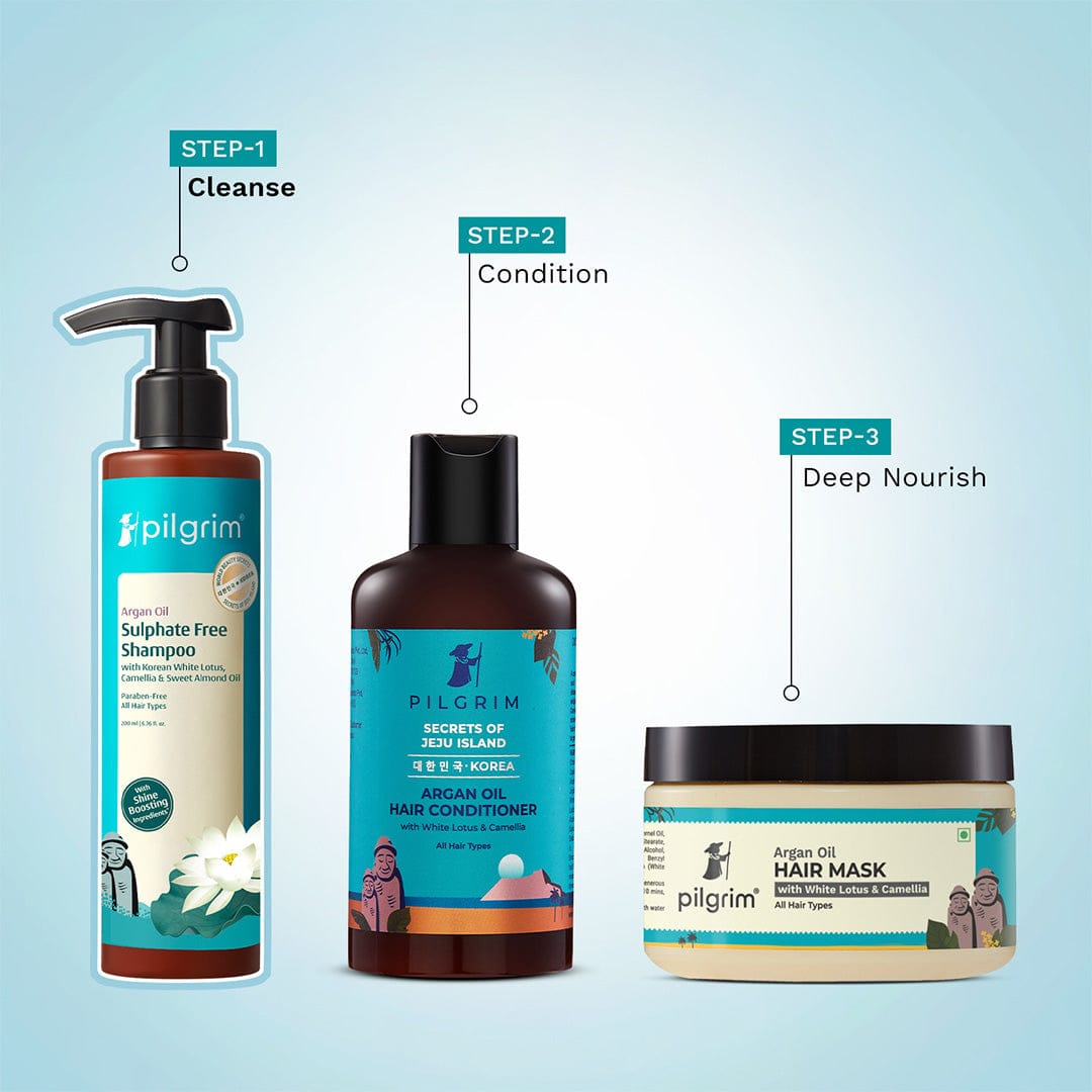 Argan Oil Sulphate Free Shampoo with Korean White Lotus, Camellia & Sweet Almond Oil