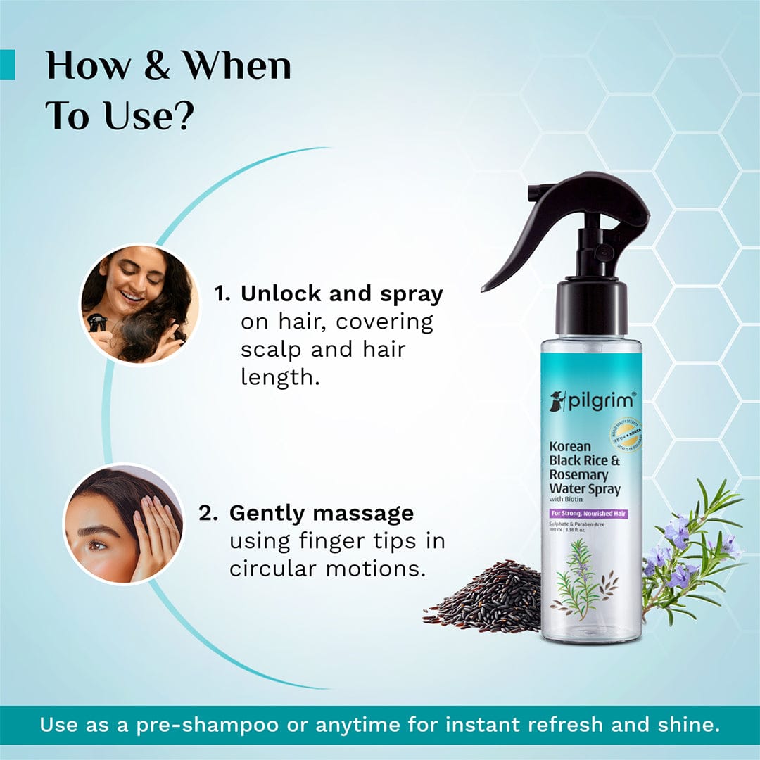 Korean Black Rice and Rosemary Water Spray With Biotin