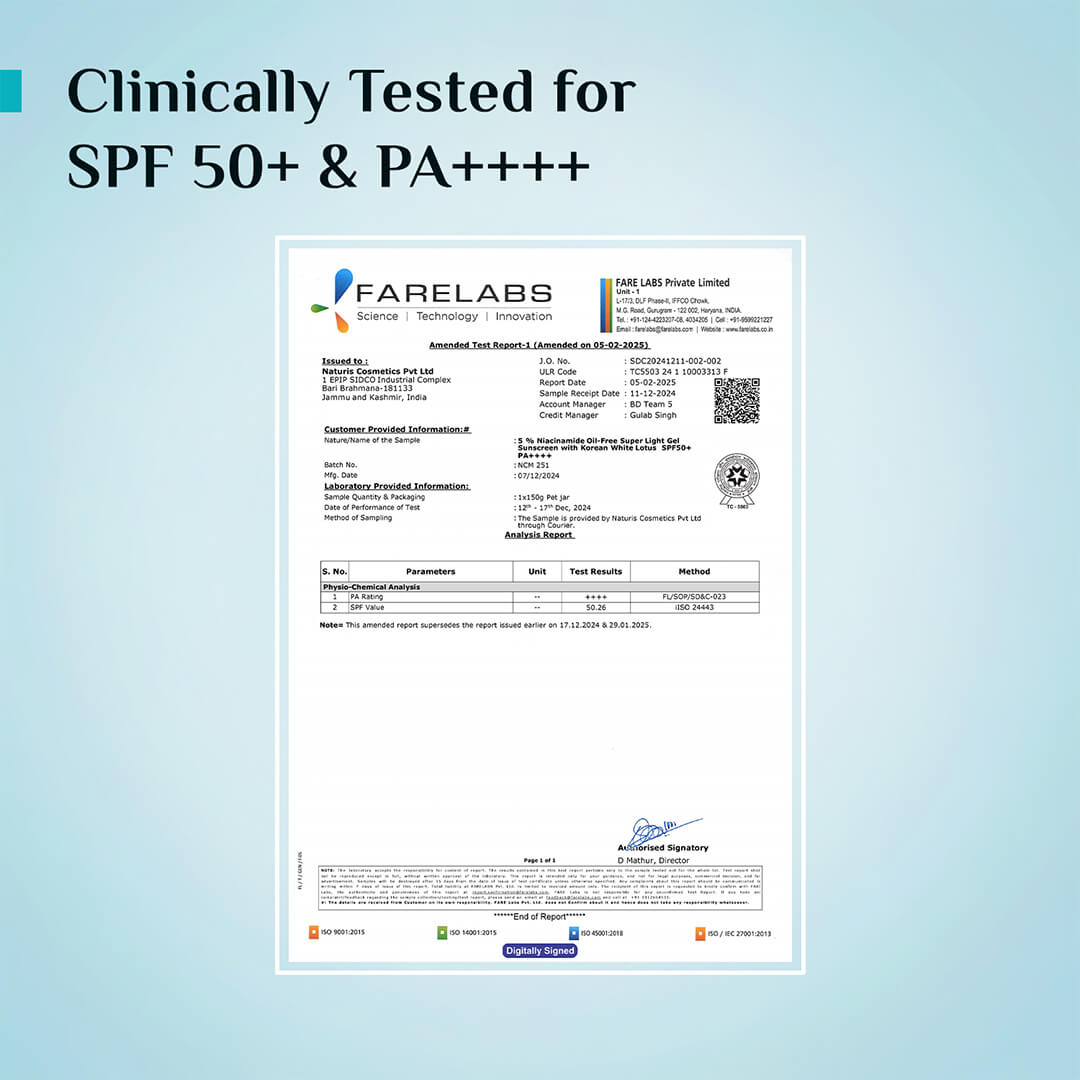 5% Niacinamide Oil-Free Super Light Gel Sunscreen SPF 50+ PA++++