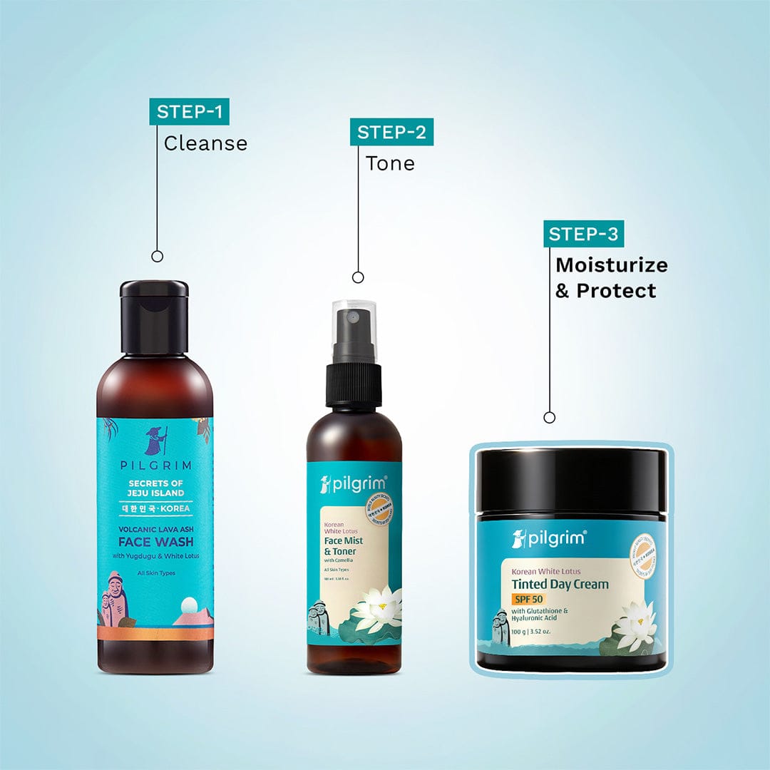 Korean White Lotus Tinted Day Cream SPF 50