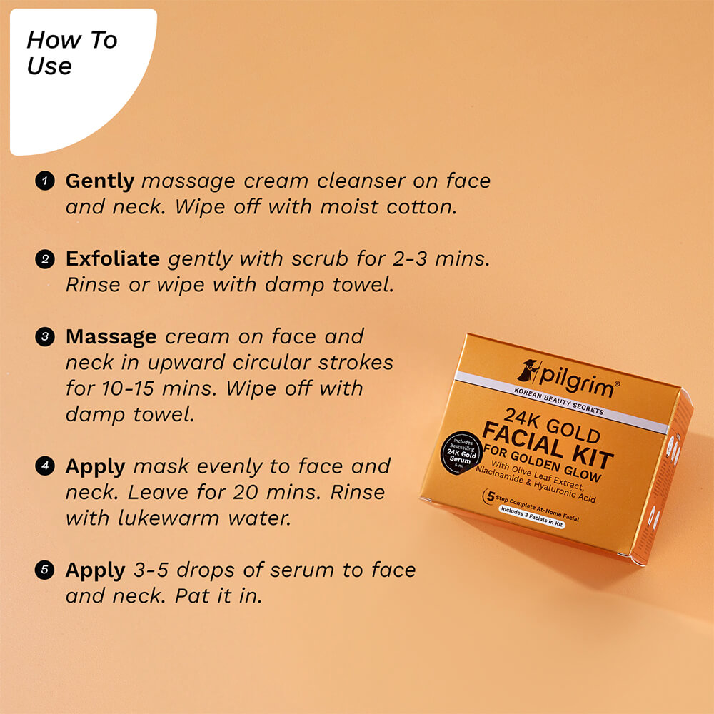 24K Gold Facial Kit For Golden Glow