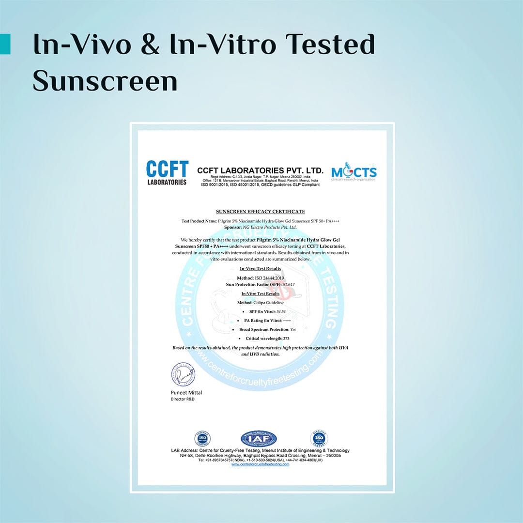 5% Niacinamide Hydra Glow Gel Sunscreen SPF 50+ PA++++