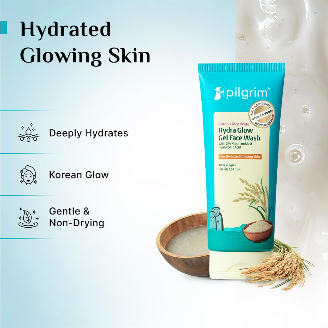 Korean Rice Water Hydra Glow Gel Face Wash