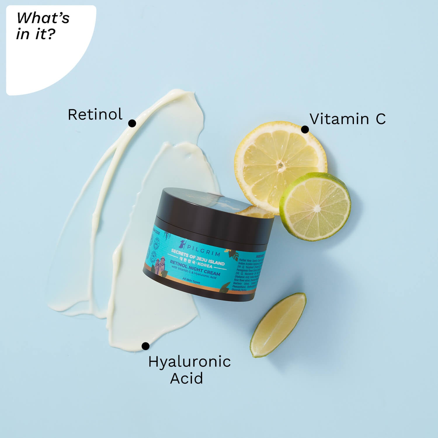 Retinol Night Cream with Vitamin C & Hyaluronic Acid