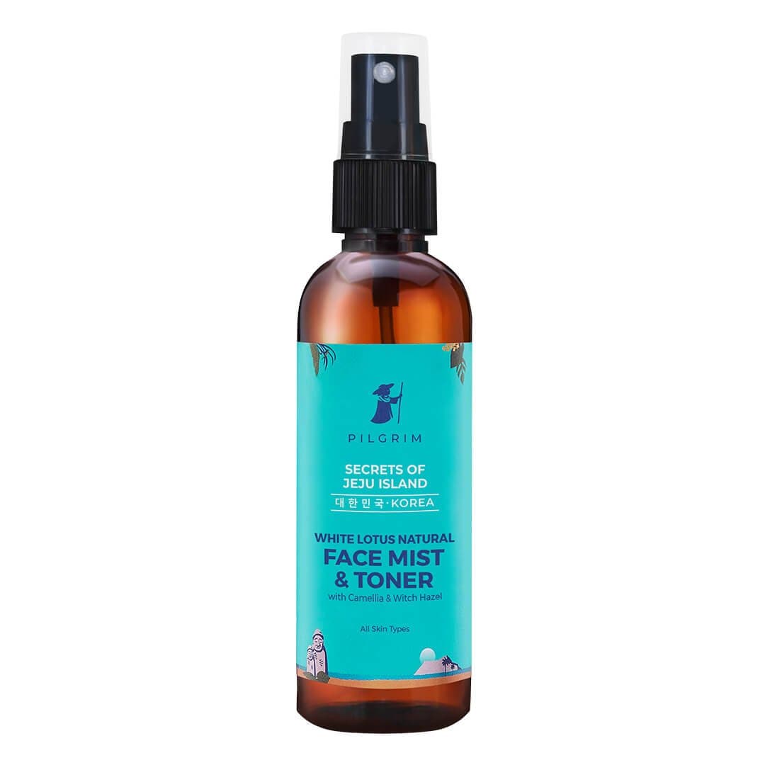 White Lotus Natural Face Mist & Toner with Camellia & Witch Hazel - Pilgrim India