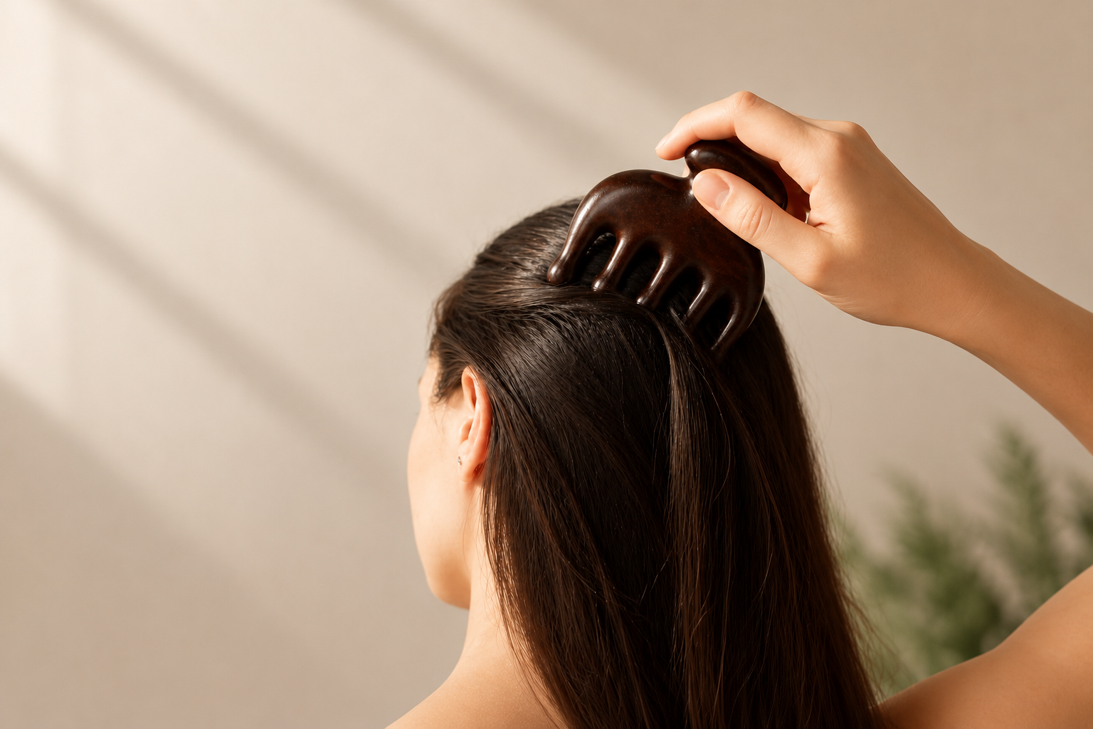 Oily scalp during Indian monsoon season - causes, sebum build-up, and anti-dandruff hair care routine with tea tree oil