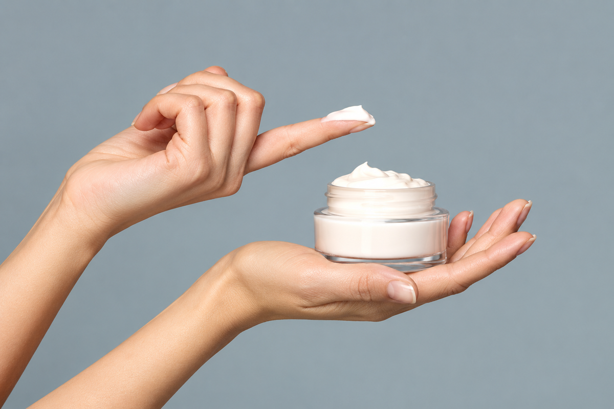 Moisturizers for winter dry skin with ceramides, hyaluronic acid and squalane