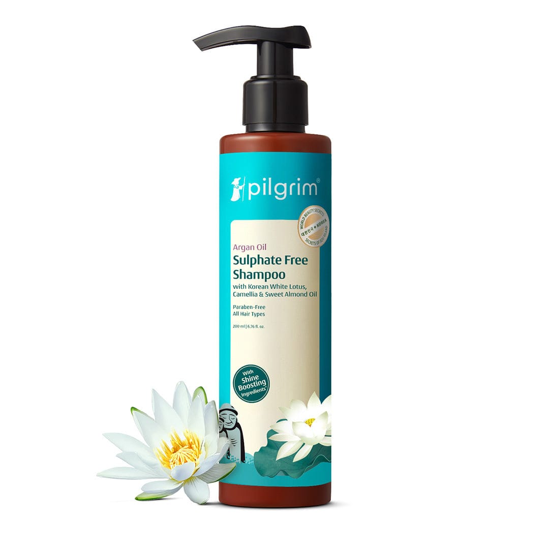 Argan Oil Sulphate Free Shampoo with Korean White Lotus, Camellia & Sweet Almond Oil