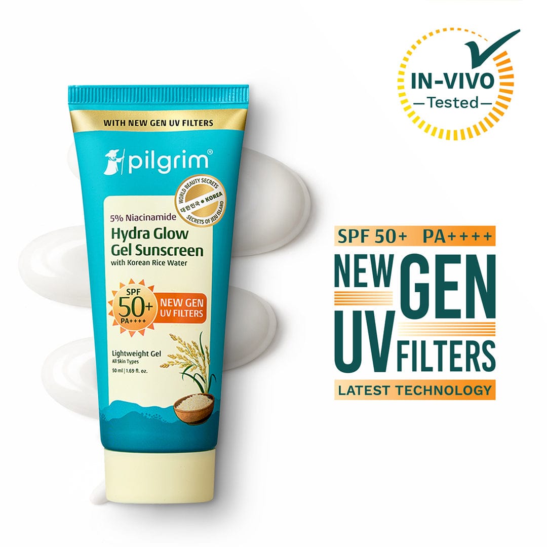 5% Niacinamide Hydra Glow Gel Sunscreen SPF 50+ 50 ml - Image 1