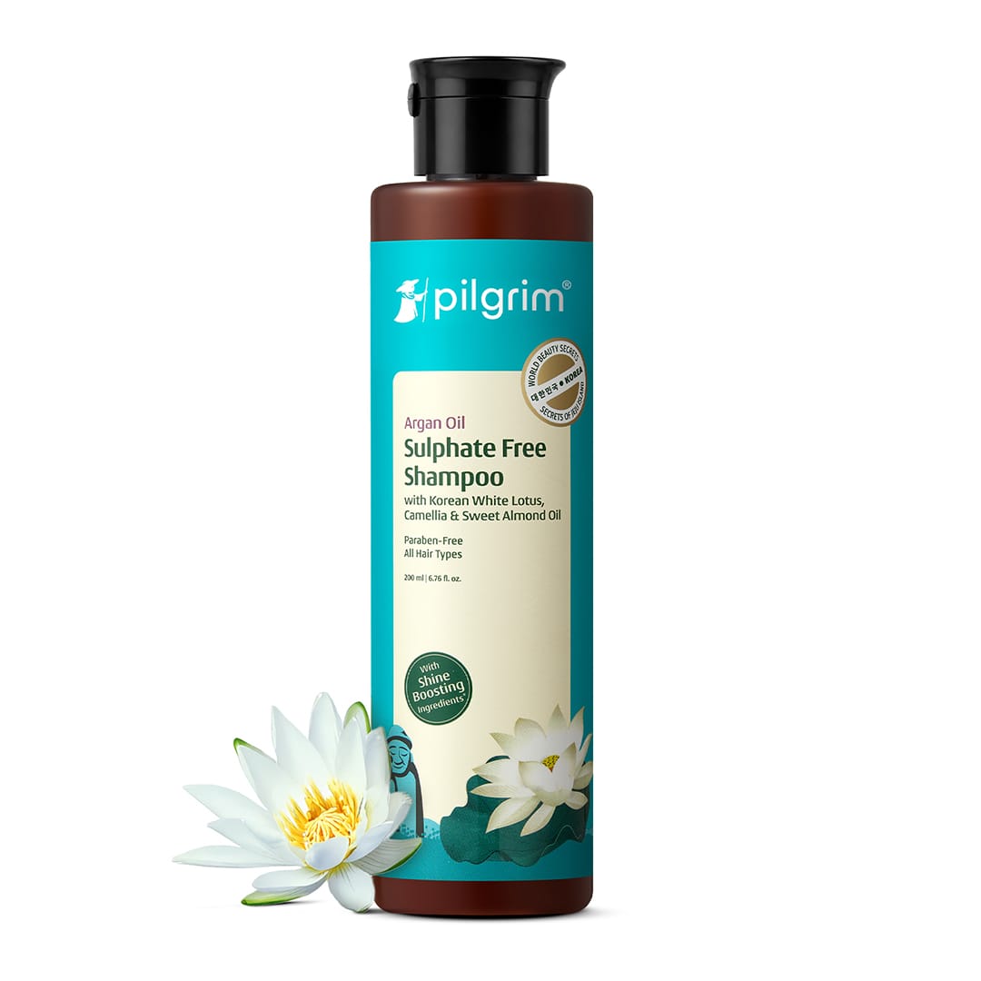 Argan Oil Sulphate Free Shampoo with Korean White Lotus, Camellia & Sweet Almond Oil