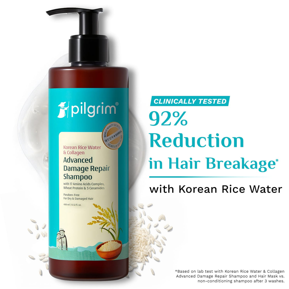Korean Rice Water & Collagen Advanced Damage Repair Shampoo - 400ml