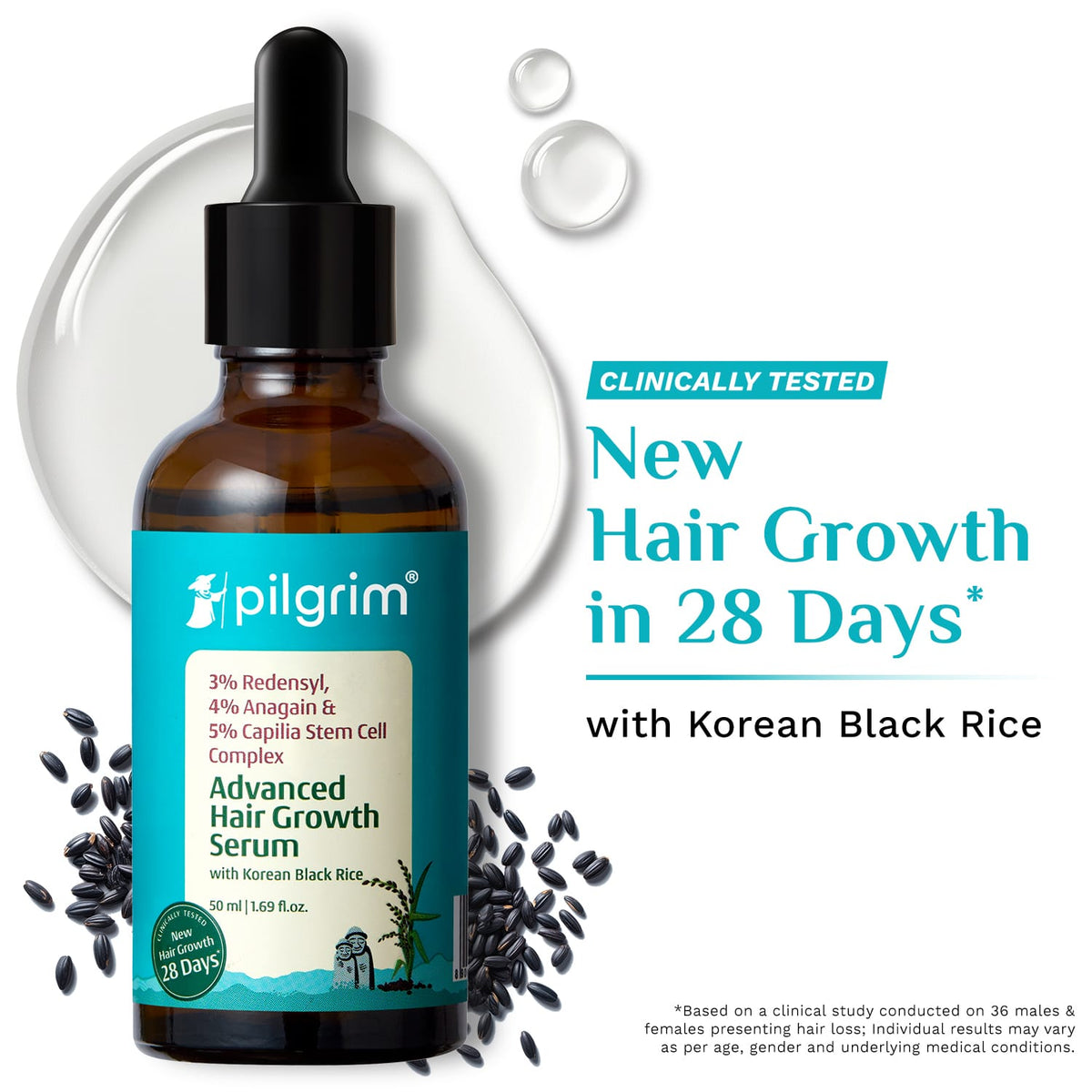 3% Redensyl, 4% Anagain & 5% Capilia Stem Cell Complex Advanced Hair Growth Serum - 50ml
