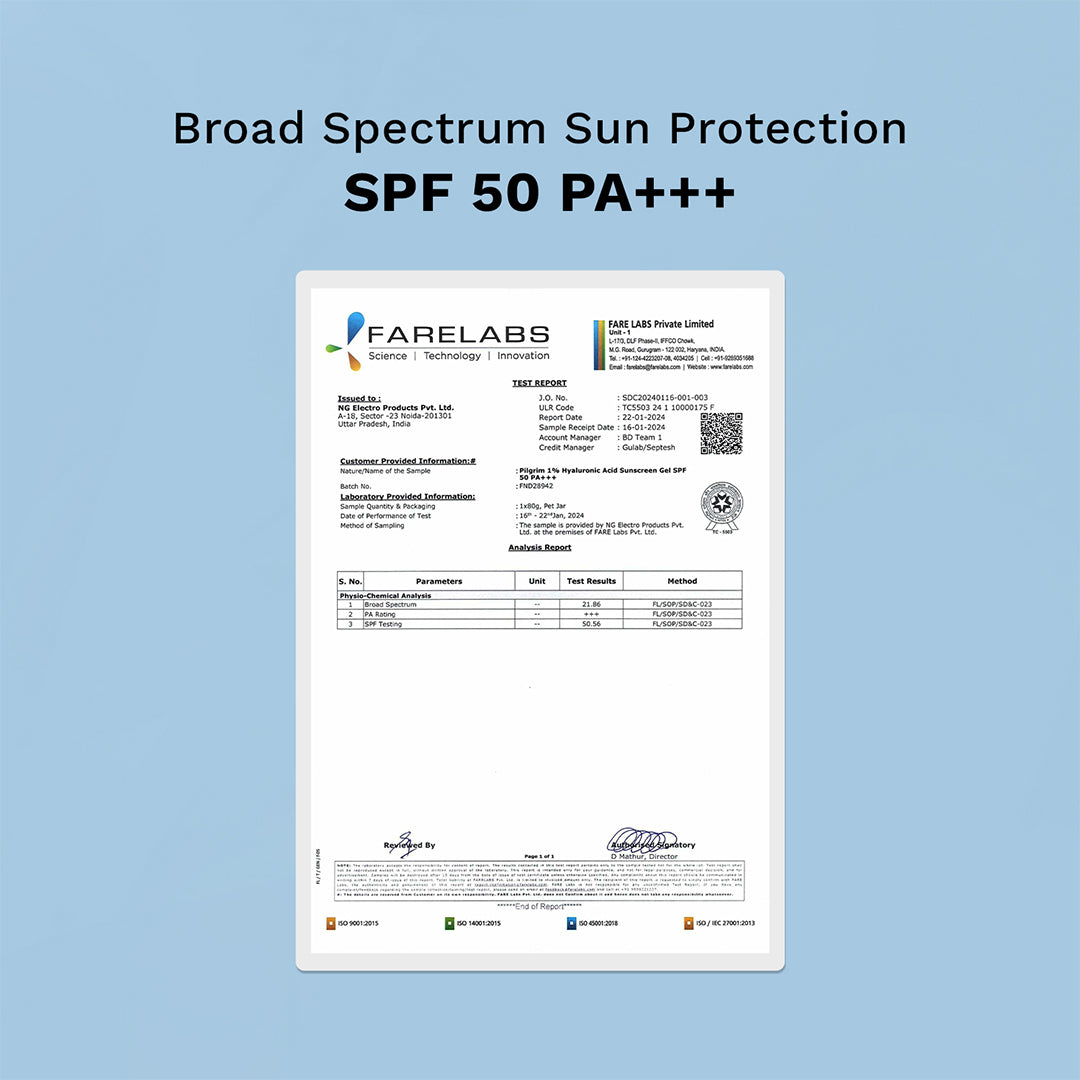 1% Hyaluronic Acid Sunscreen Gel SPF 50 PA+++