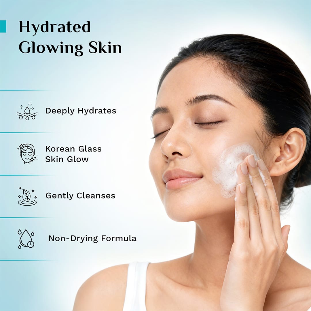 Korean Rice Water Hydra Glow Gel Face Wash