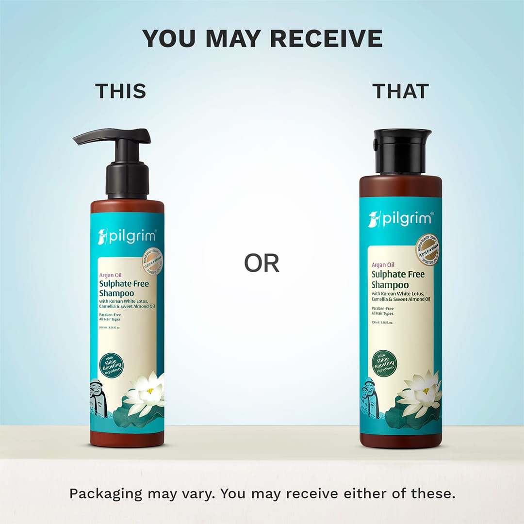 Argan Oil Sulphate Free Shampoo with Korean White Lotus, Camellia & Sweet Almond Oil
