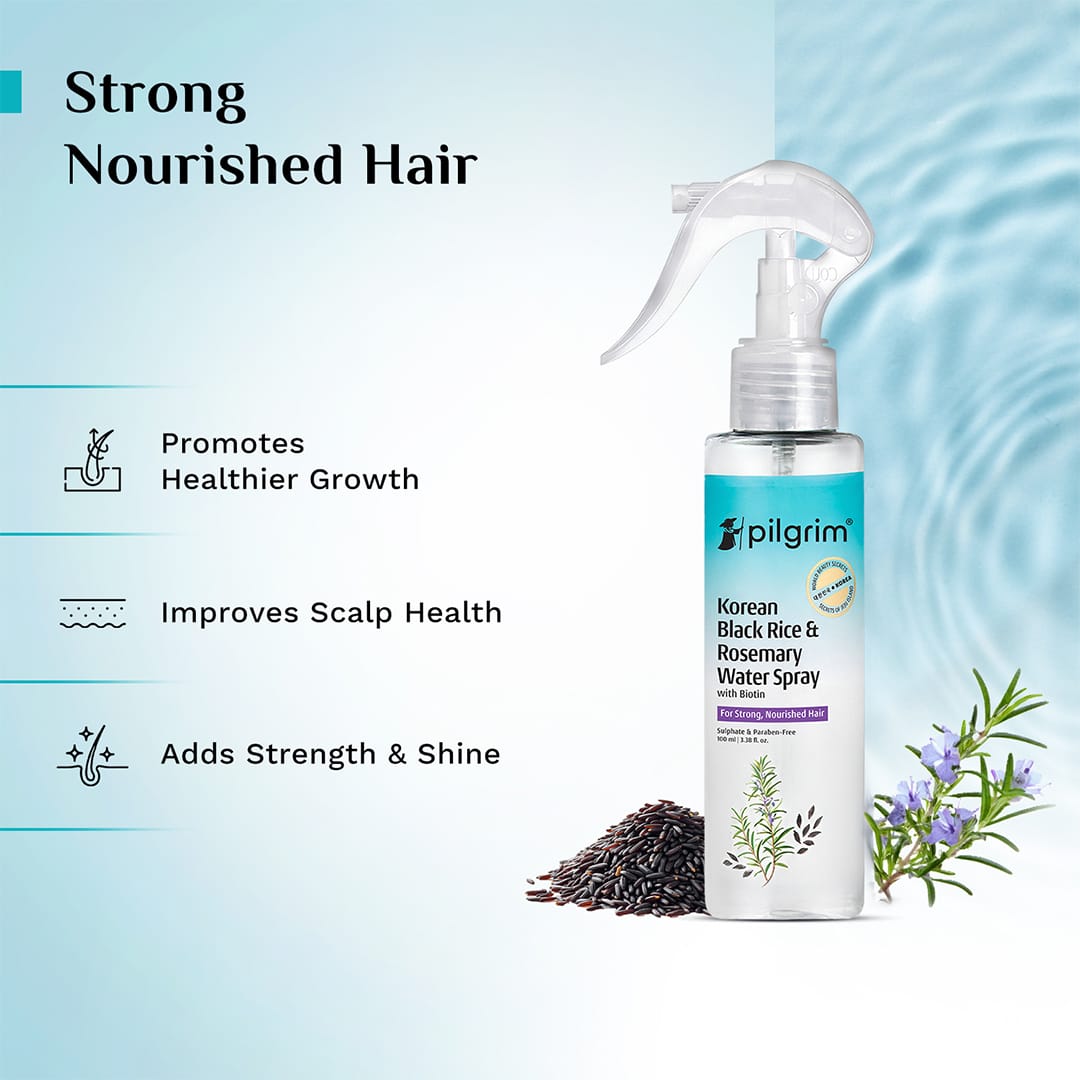 Korean Black Rice and Rosemary Water Spray With Biotin