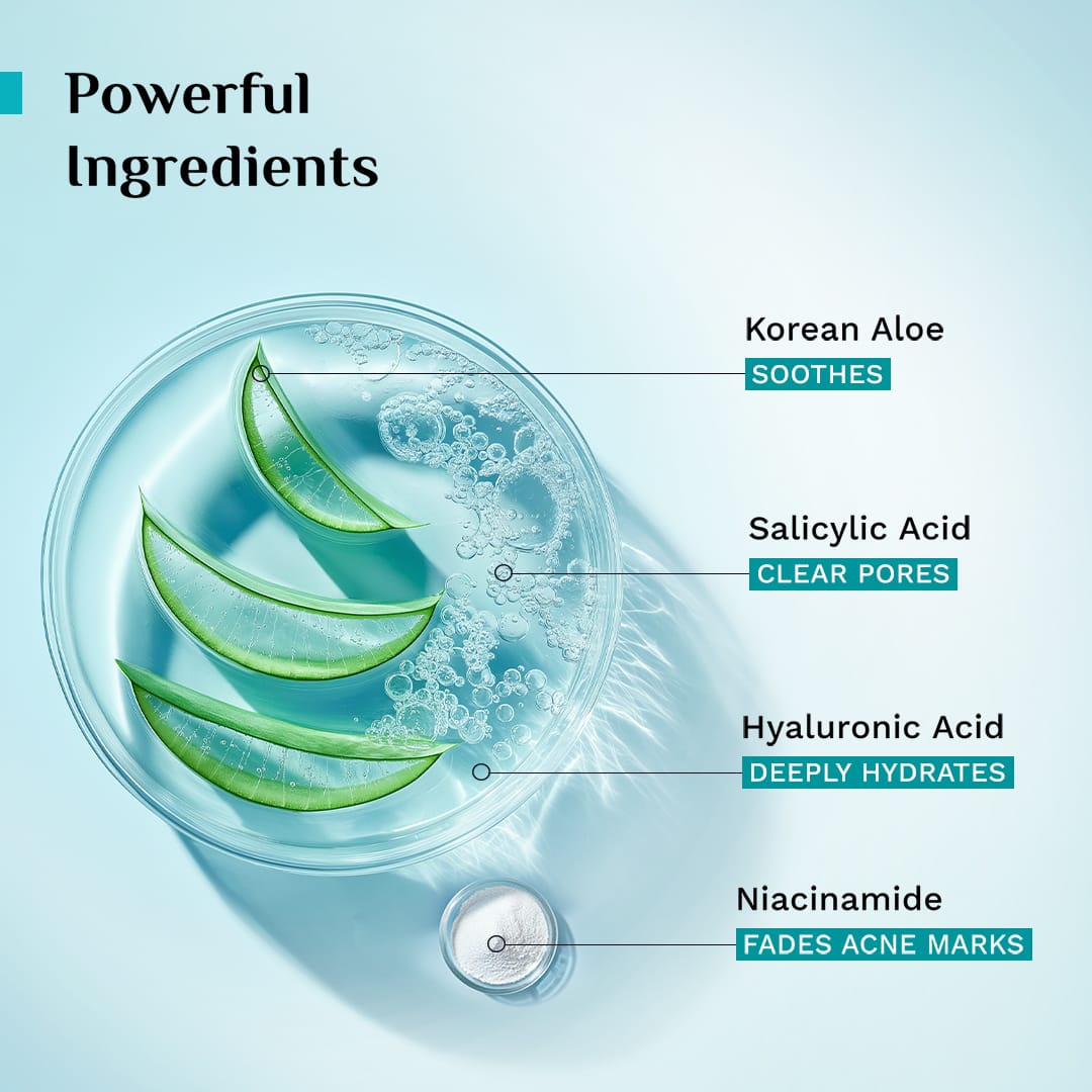 Korean Aloe Anti-Acne Gel Facewash