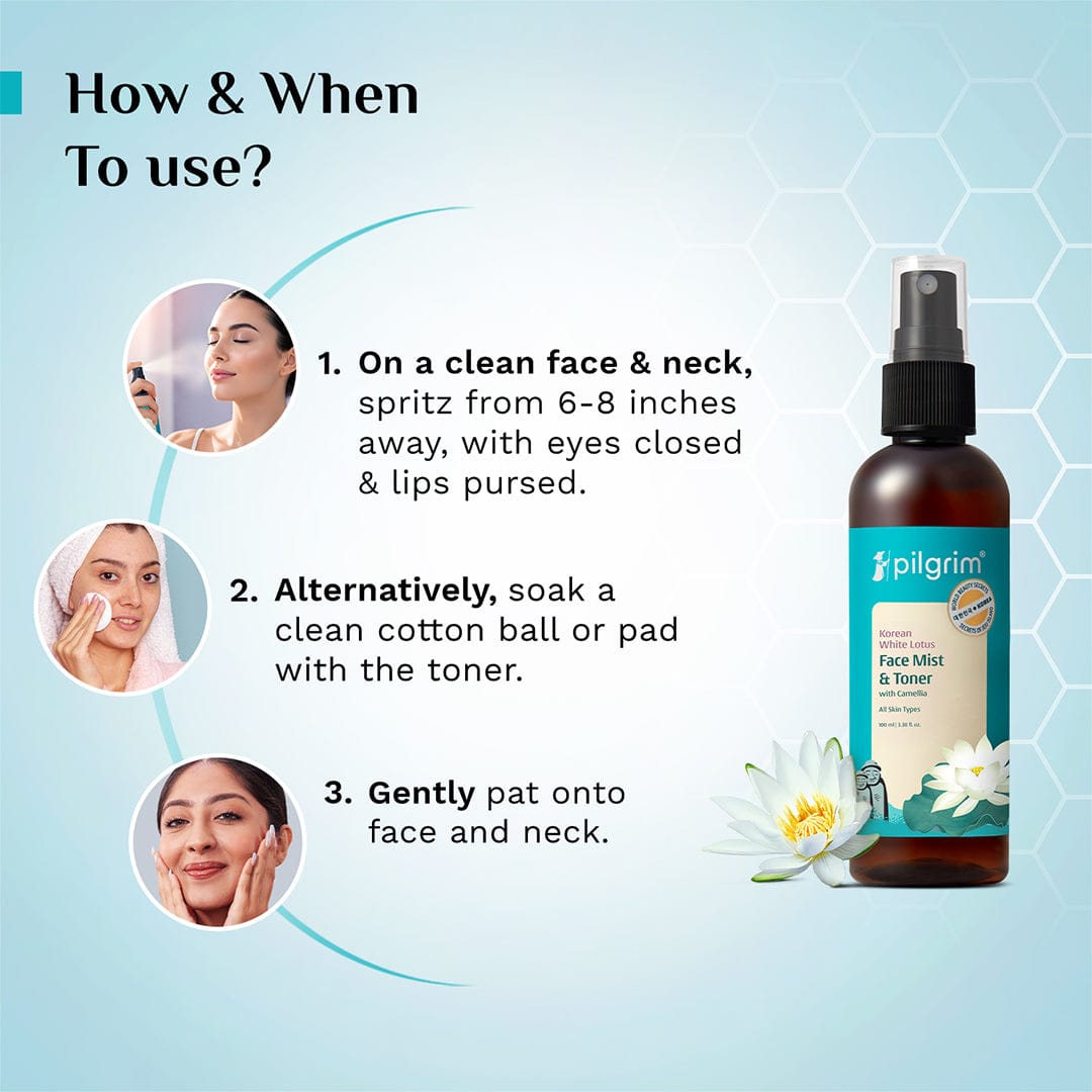 White Lotus Natural Face Mist & Toner with Camellia & Witch Hazel