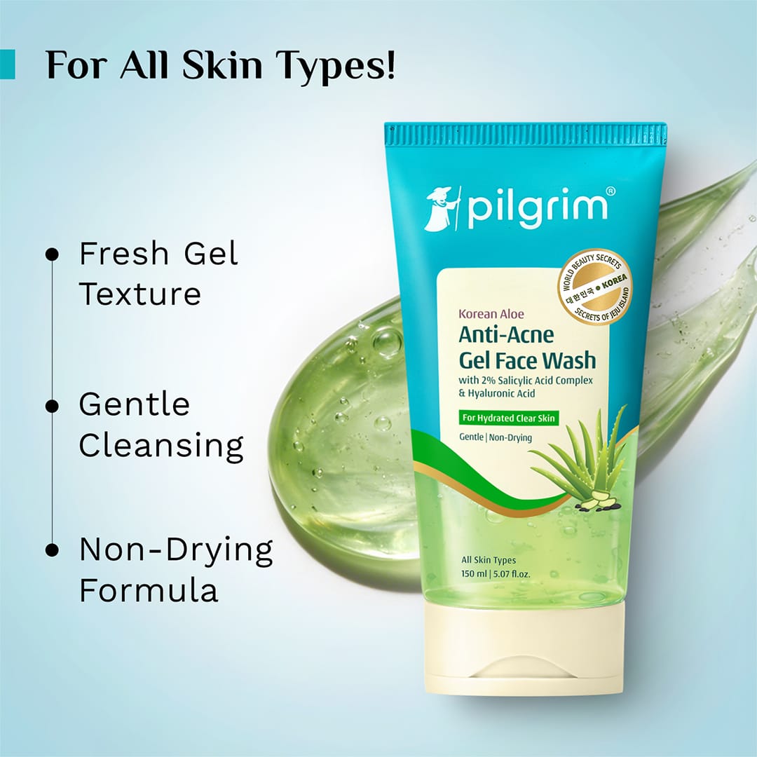 Korean Aloe Anti-Acne Gel Facewash