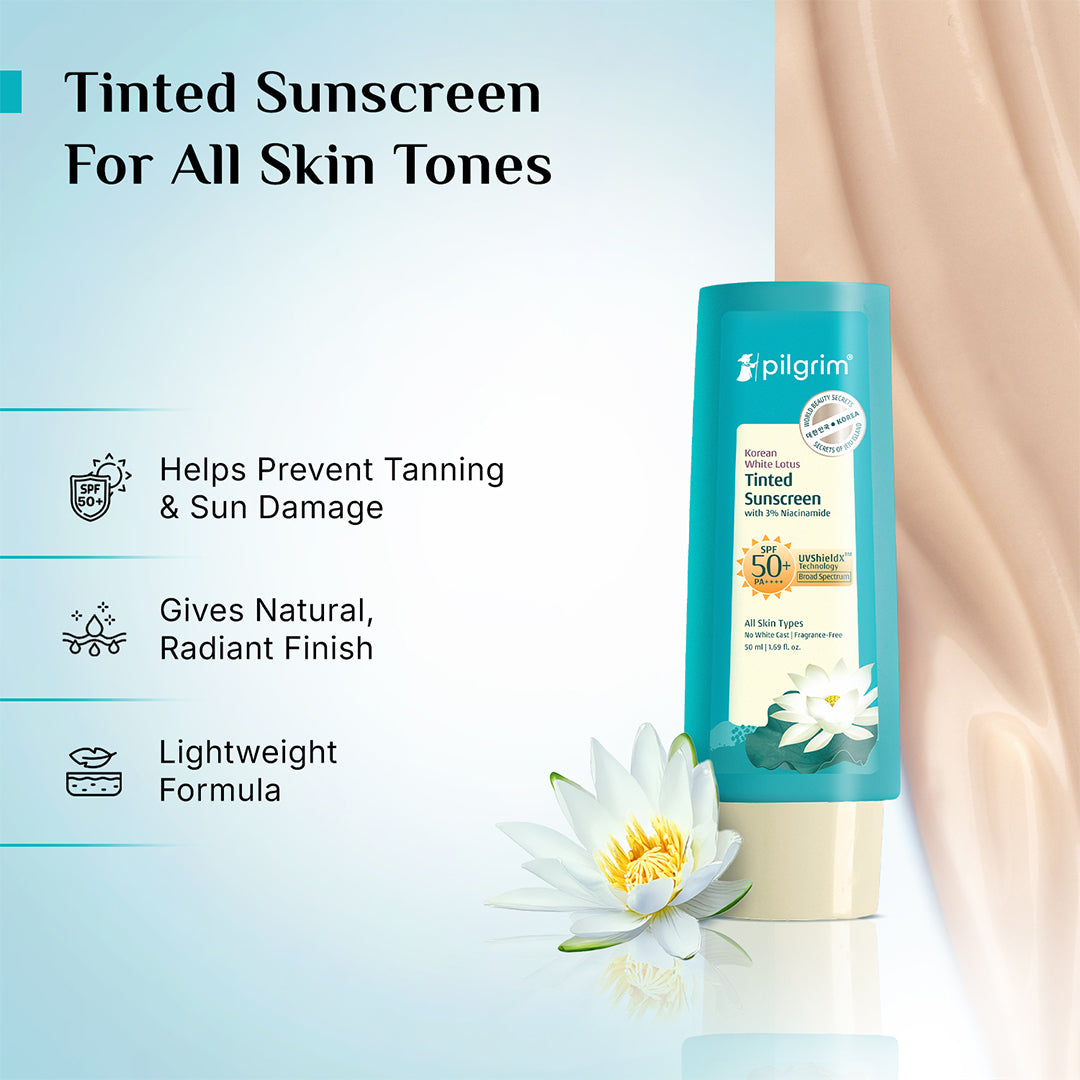 Korean White Lotus TINTED SUNSCREEN SPF 50+ PA++++