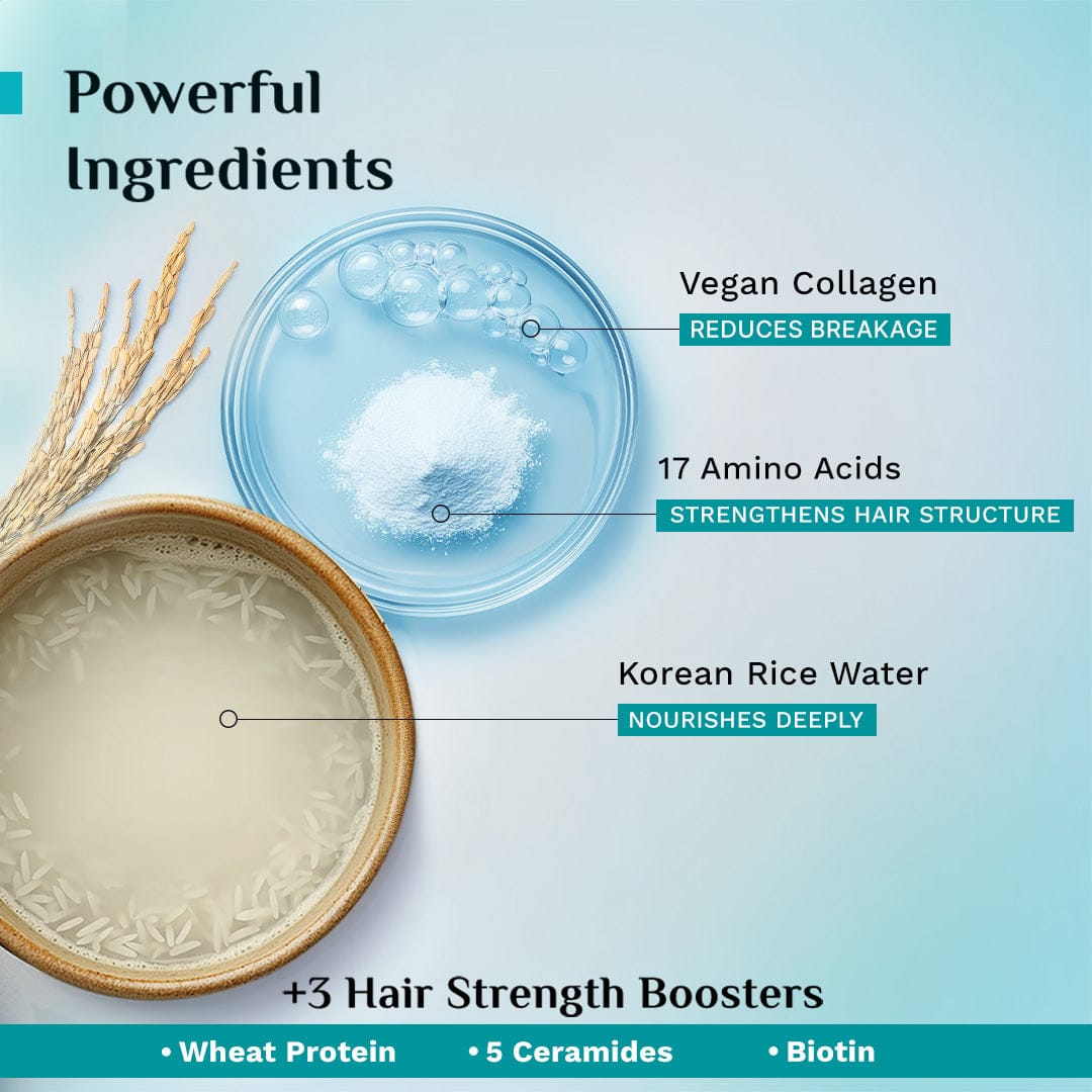 Korean Rice Water & Collagen Advanced Damage Repair Shampoo & Conditioner Combo