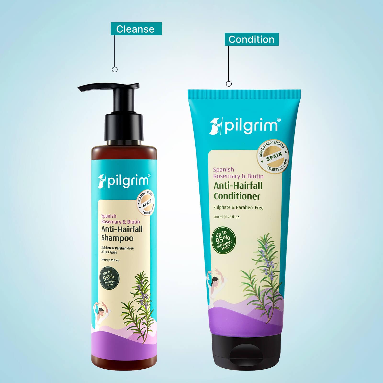 Spanish Rosemary & Biotin Anti-Hairfall Shampoo & Conditioner Combo