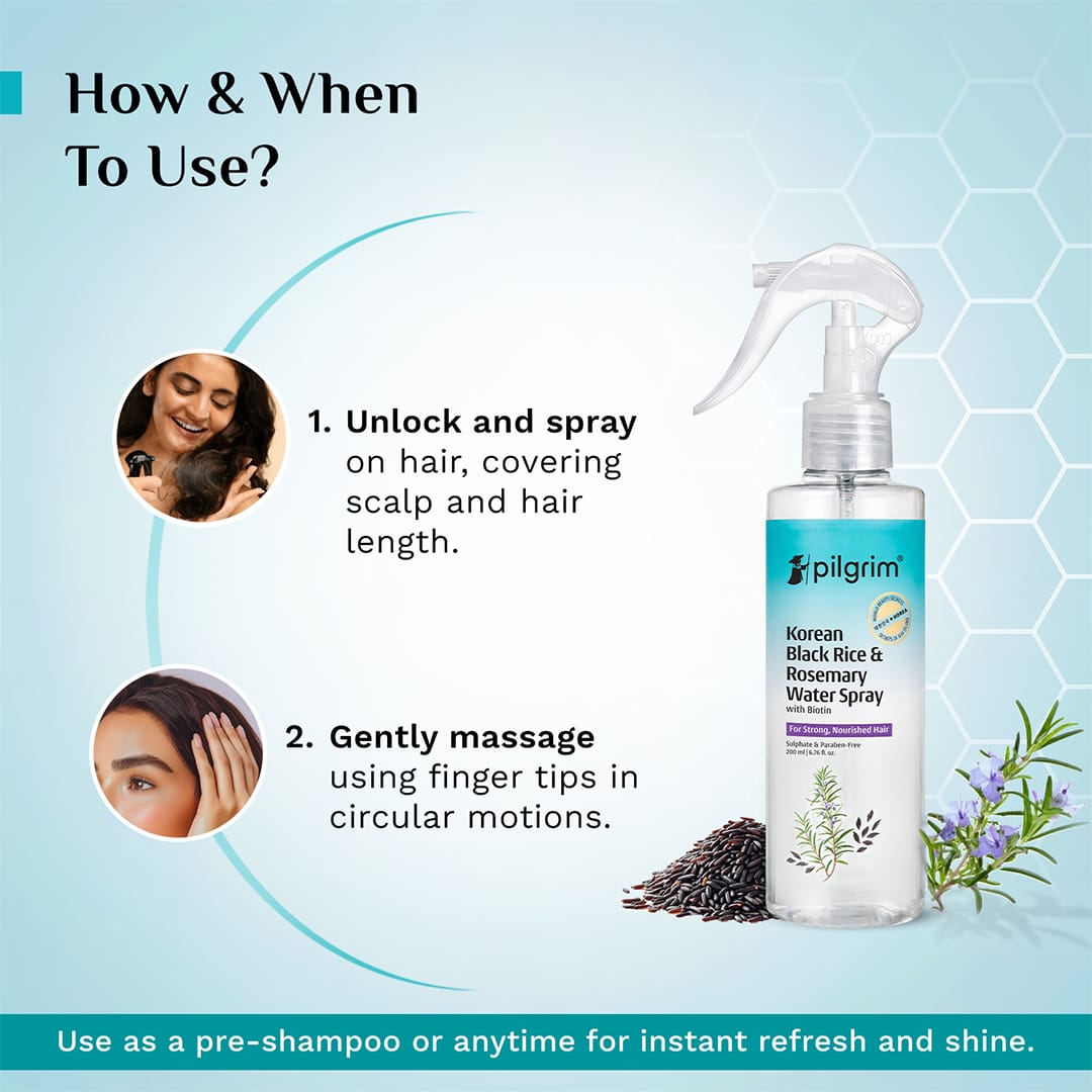 Korean Black Rice and Rosemary Water Spray With Biotin - 200ml