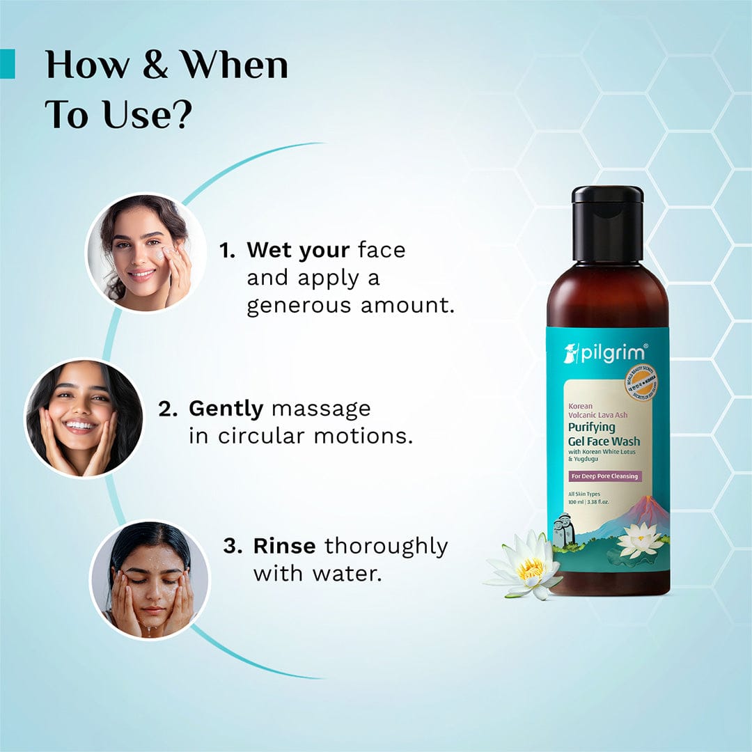 Korean Volcanic Lava Ash Purifying Gel Face Wash with White Lotus & Yugdugu