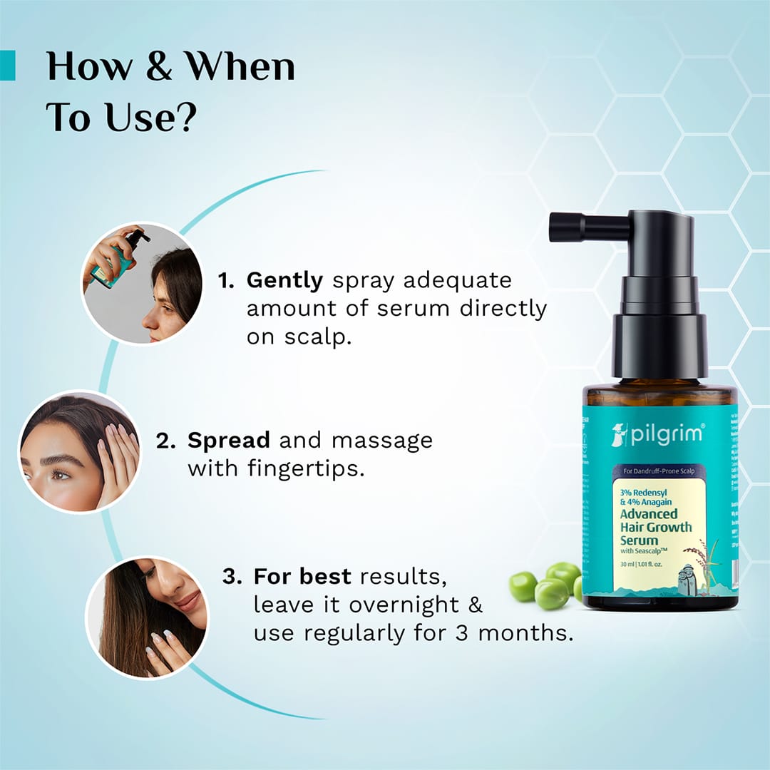 3% Redensyl & 4% Anagain Advanced Hair Growth Serum For Dandruff-Prone Scalp - 30 ml