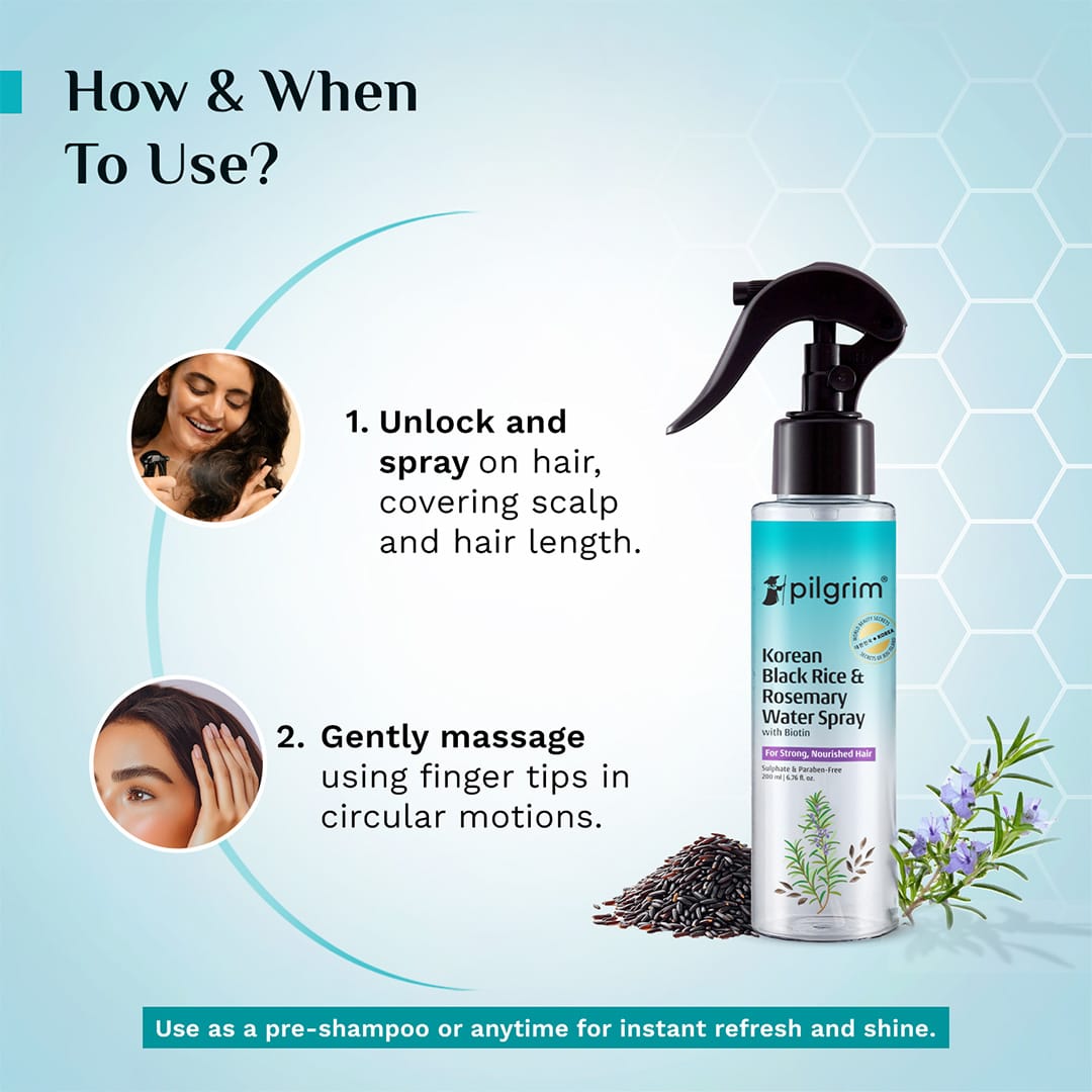 Korean Black Rice and Rosemary Water Spray With Biotin - 200ml