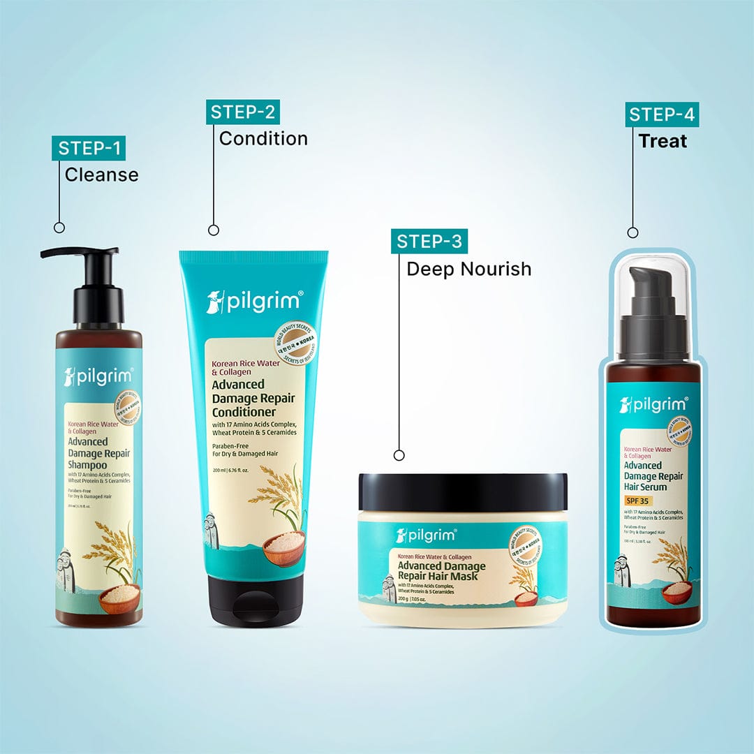 Korean Rice Water & Collagen Advanced Damage Repair Hair Serum SPF 35