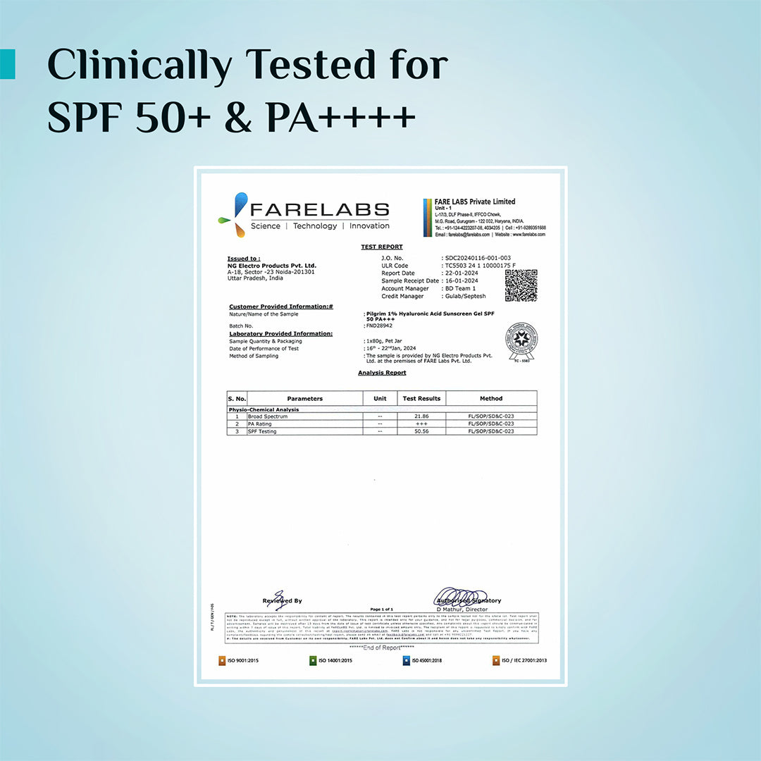 1% Hyaluronic Acid Aqua Sunscreen Gel SPF 50 PA++++