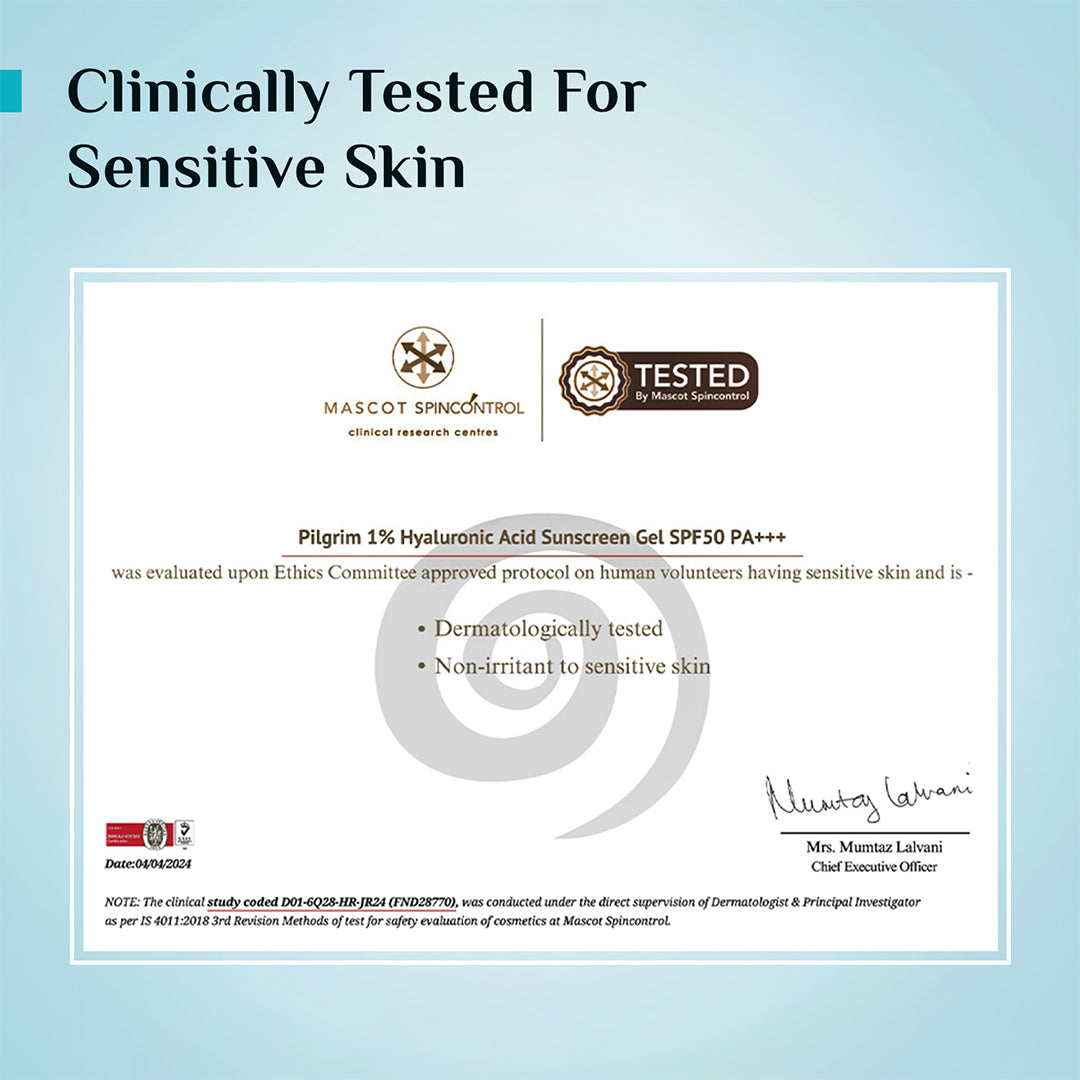 1% Hyaluronic Acid Aqua Sunscreen Gel SPF 50 PA++++
