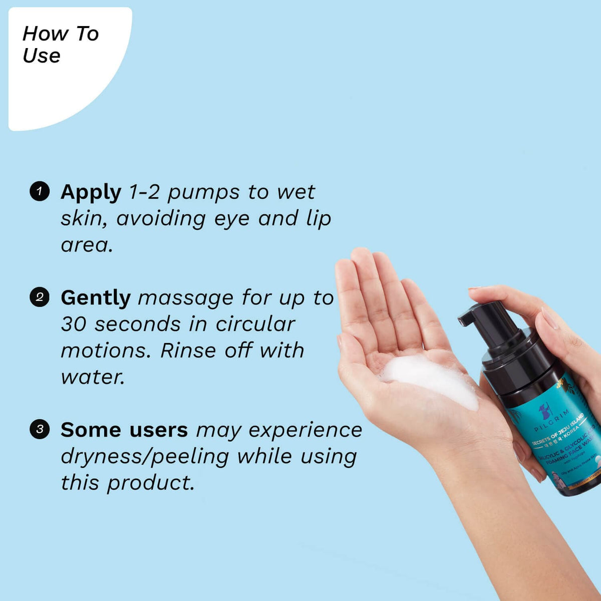 Salicylic & Glycolic Acid Foaming Face Wash Pilgrim Face Care