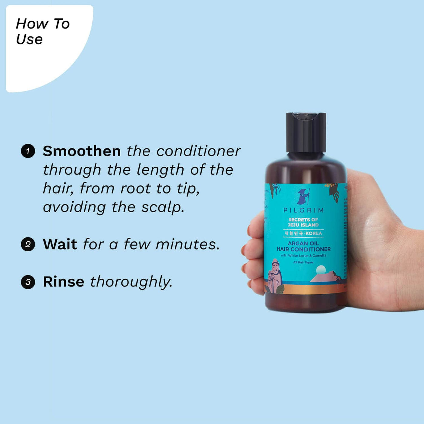 Pilgrim Argan Oil Hair Conditioner Korean KBeauty Pilgrim Hair Care