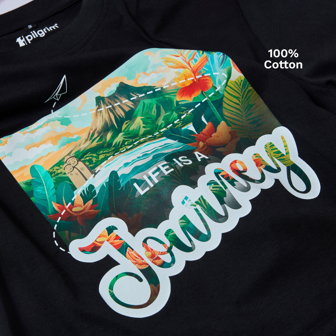 #Select Print_Pilgrim Life is a Journey T-shirt